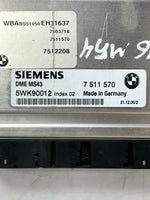 Bild in die Galerieansicht laden, BMW 3 5 X5 series E46 E39 E53 2.5i M54 ENGINE ECU KIT UNIT DME MS43 EWS3 KEY OEM
