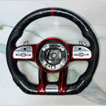 قم بتحميل الصورة إلى عارض الصور، Mercedes W205 AMG Steering Wheel Multi Function Sport Assembly W \ Paddle Shifts