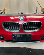 قم بتحميل الصورة إلى عارض الصور، BMW F20 2012 116i RED COMPLETE NOSE CUT WITH FRONT BUMPER HEADLIGHTS GRILLE OEM USED