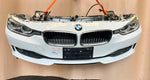Load image into Gallery viewer, BMW F30 2014 320d N47N WHITE COMPLETE NOSE CUT FRONT BUMPER BASIC LED HEADLIGHTS GRILLE OEM USED