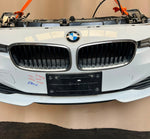 Load image into Gallery viewer, BMW F30 2014 320d N47N WHITE COMPLETE NOSE CUT FRONT BUMPER BASIC LED HEADLIGHTS GRILLE OEM USED
