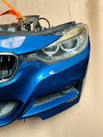قم بتحميل الصورة إلى عارض الصور، BMW F30 2013 320i N20B M SPORT COMPLETE NOSE CUT XENON HEADLIGHTS FRONT BUMPER GRILLE OEM USED