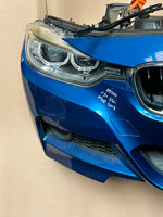 قم بتحميل الصورة إلى عارض الصور، BMW F30 2013 320i N20B M SPORT COMPLETE NOSE CUT XENON HEADLIGHTS FRONT BUMPER GRILLE OEM USED