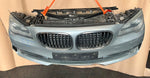 Load image into Gallery viewer, BMW F02 LCI 2014 750DX N57X COMPLETE NOSE CUT HEADLIGHTS FRONT BUMPER GRILLE OEM USED