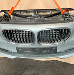 Load image into Gallery viewer, BMW F02 LCI 2014 750DX N57X COMPLETE NOSE CUT HEADLIGHTS FRONT BUMPER GRILLE OEM USED