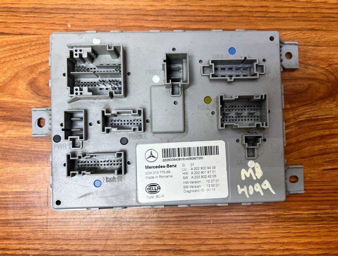 Mercedes-Benz S-Class Rear SAM Body Control Module A2229009408 W222 OEM