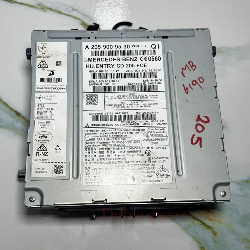14-18 Mercedes W205 C300 Radio Audio Head Unit CD DVD Changer A205 9009530 OEM