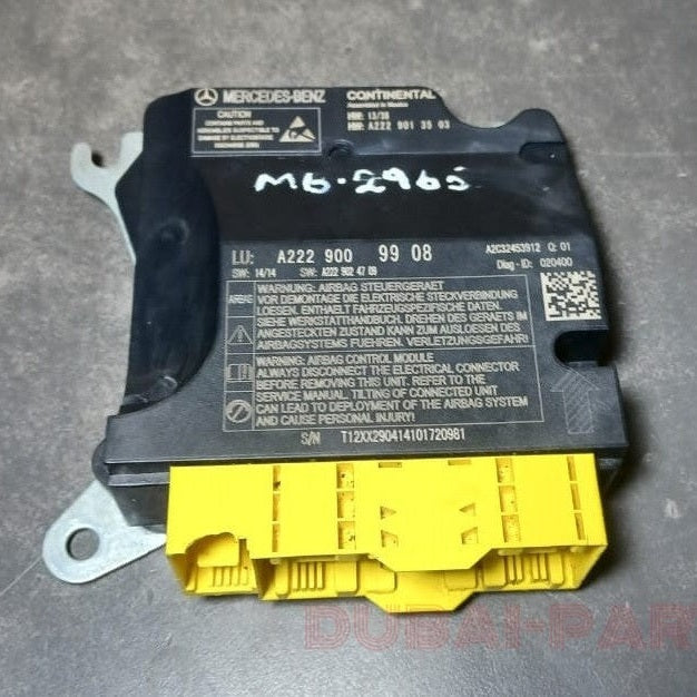 Mercedes-Benz S-Class W222 Air SRS bag Control Module A222 9009908 OEM