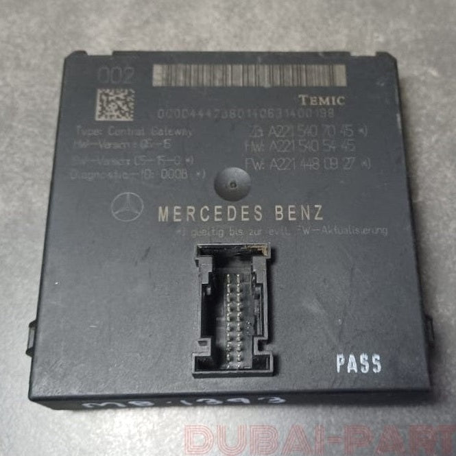 07-13 Mercedes-Benz W221 S550 S63 Central Gateway Control Module A221 5407045 OEM