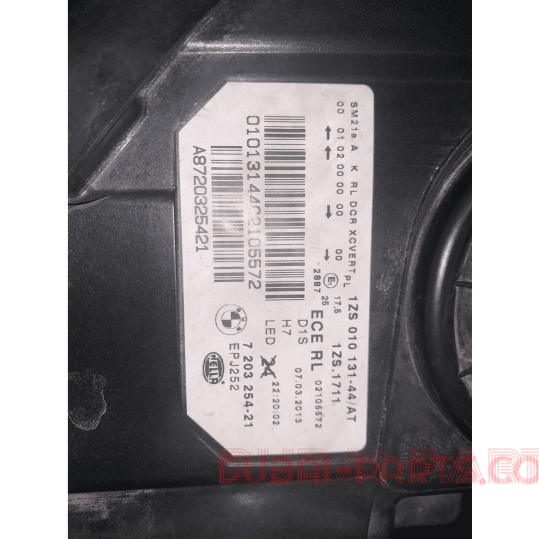 F10 Headlight Dynamic Right Side 7203254