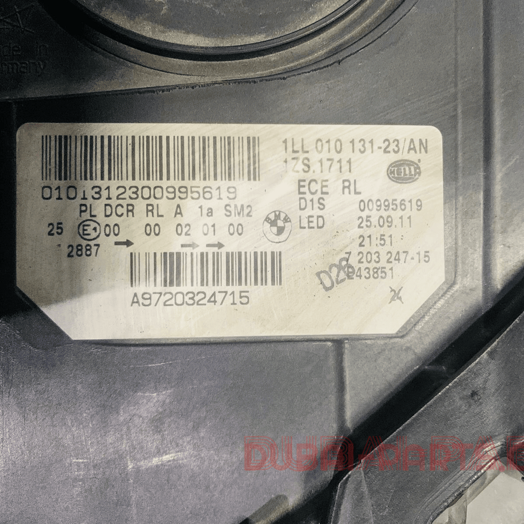 Headlight F10 Left Side 2012 Xenon 7203247