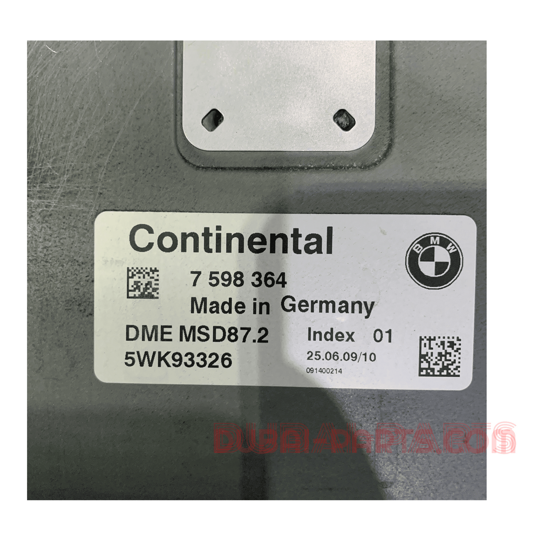 مجموعة وحدة التحكم الإلكترونية BMW-7598364 لسيارة BMW 740i موديل 2010 بمحرك N54 ثنائي التيربو، منتج أصلي مستعمل.