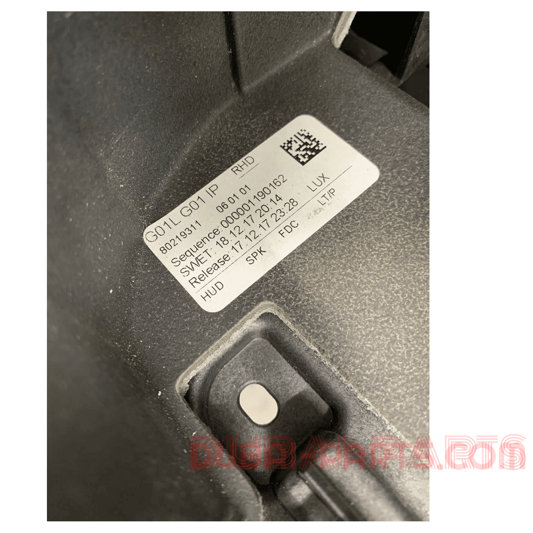 8021931 Dashboard G01 X3 RHD 2020 Bmw