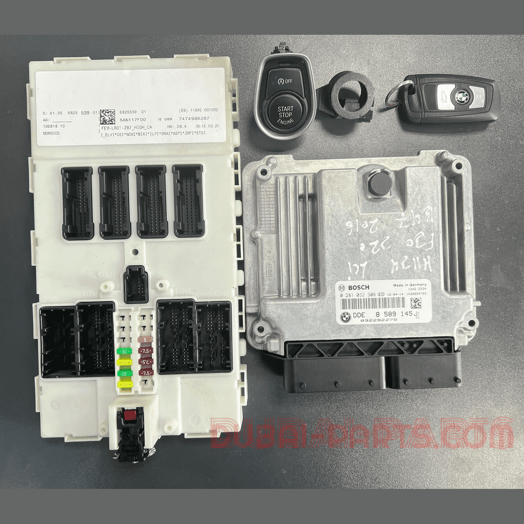 BMW 320d B47 F30 LCI 2016 ENGINE CONTROL ECU UNIT SET 8589145