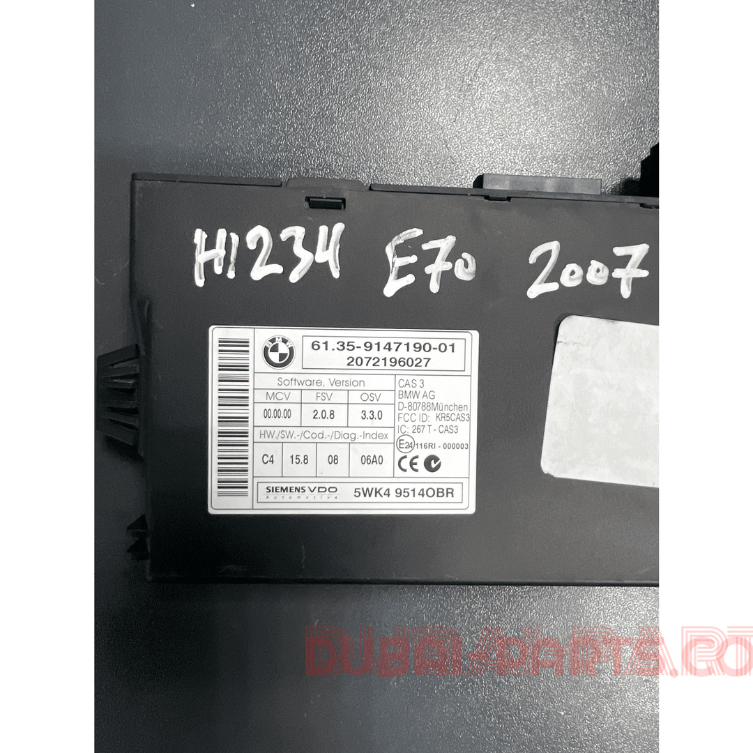 BMW E70 X5 CAS 3 Diebstahlsicherungs-Steuergerät 9147190, Originalteil, gebraucht