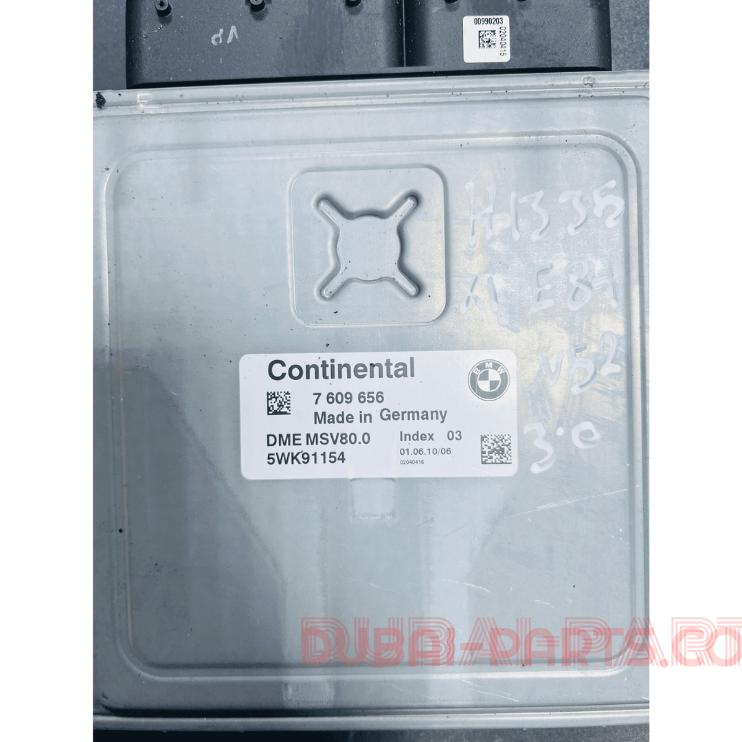 وحدة التحكم الإلكترونية للمحرك (ECU) لسيارة BMW X1 25iX N52N E84 موديل 2010، رقم القطعة MSV80.0 7609656