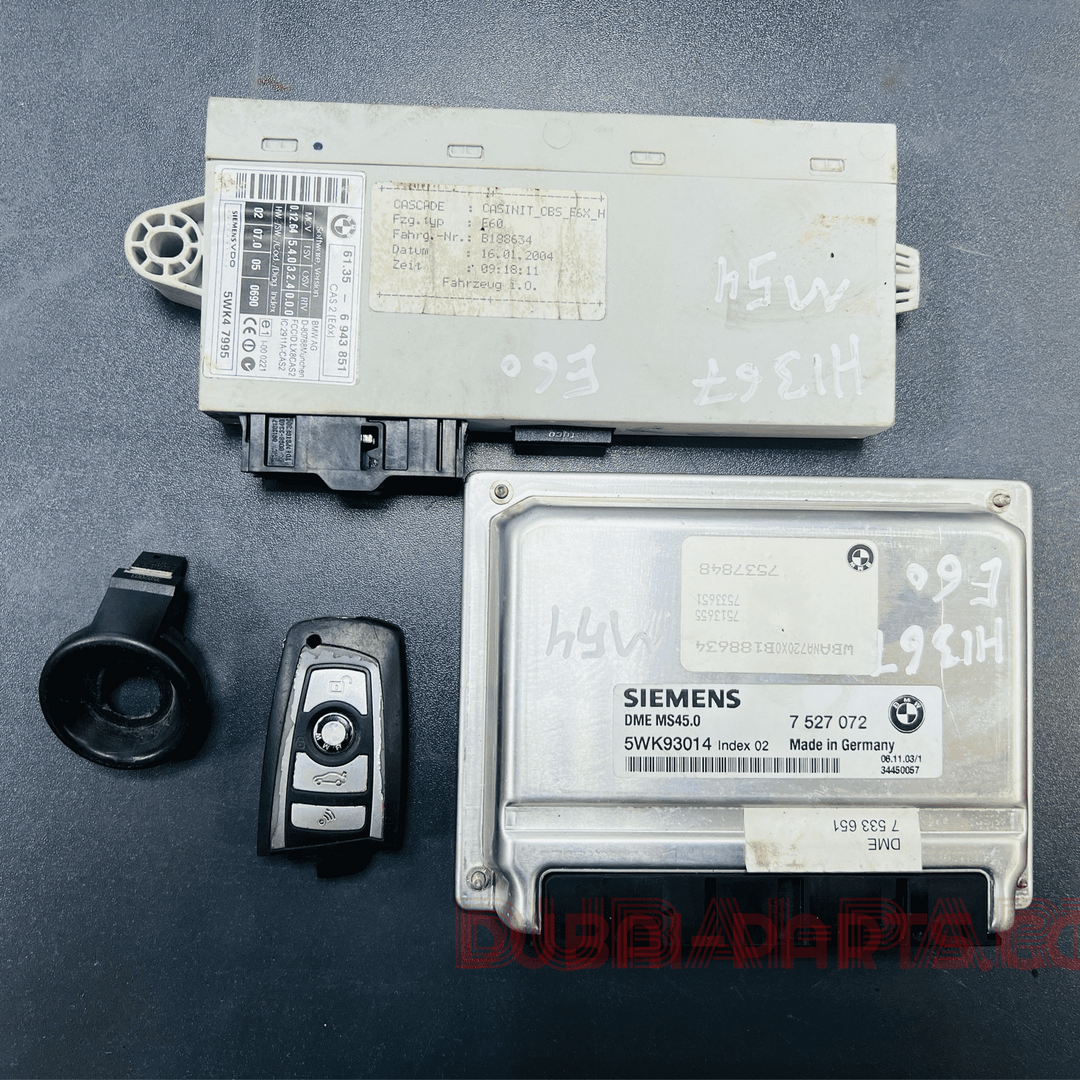 BMW 530i M54 E60 2004 ENGINE CONTROL ECU UNIT SET MS45.0 7527072