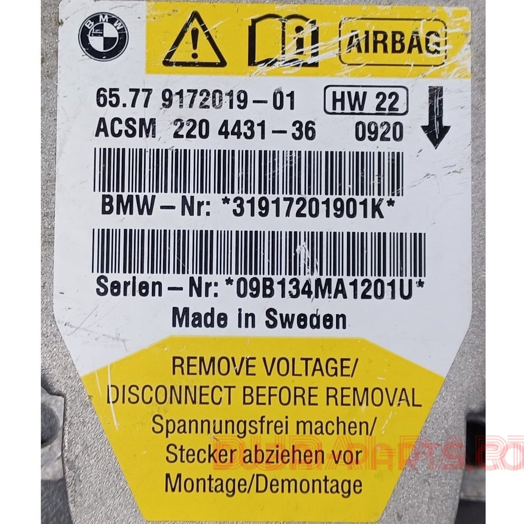 BMW E60,E61 Air Bag Control Unit Module 9172019 Genuine Product used item