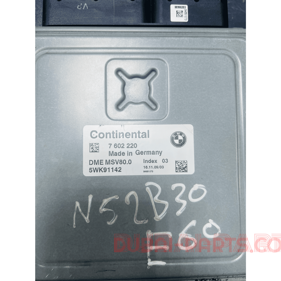 BMW 5 SERIES, X5 N52 ENGINE CONTROL ECU UNIT ECM DME MSV80.0 7602220
