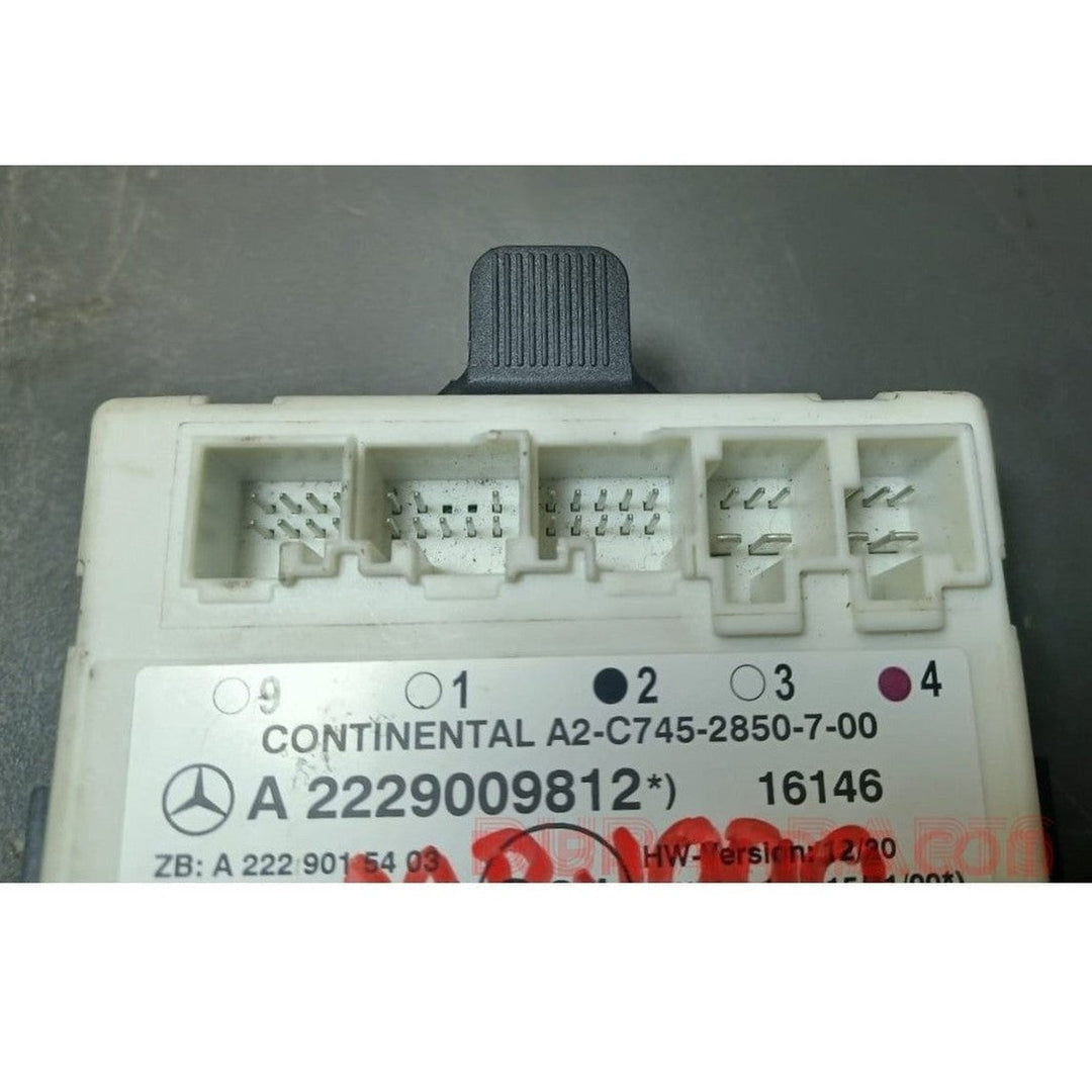 2014-2018 Mercedes-Benz W222 S-Class Front Left Side Door Control Module A222 900 98 12 OEM