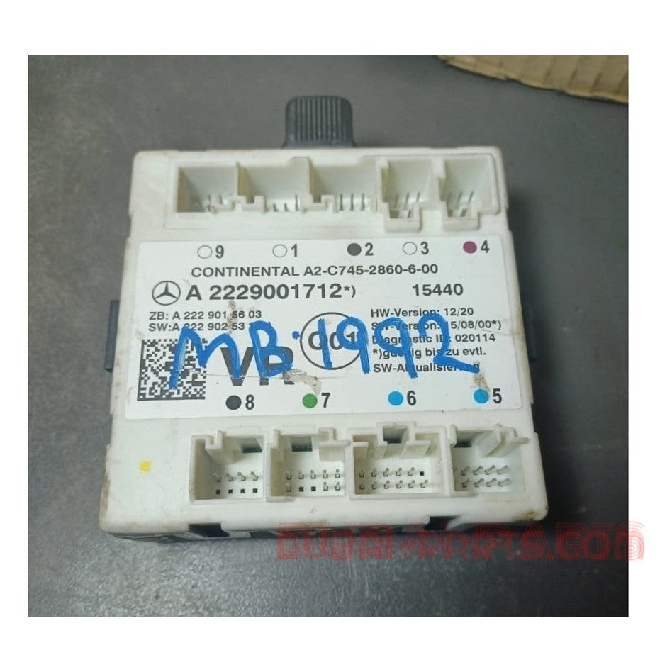 2014-2018 Mercedes-Benz W222 S-Class Front Right Side Door Control Module A222 900 17 12 OEM