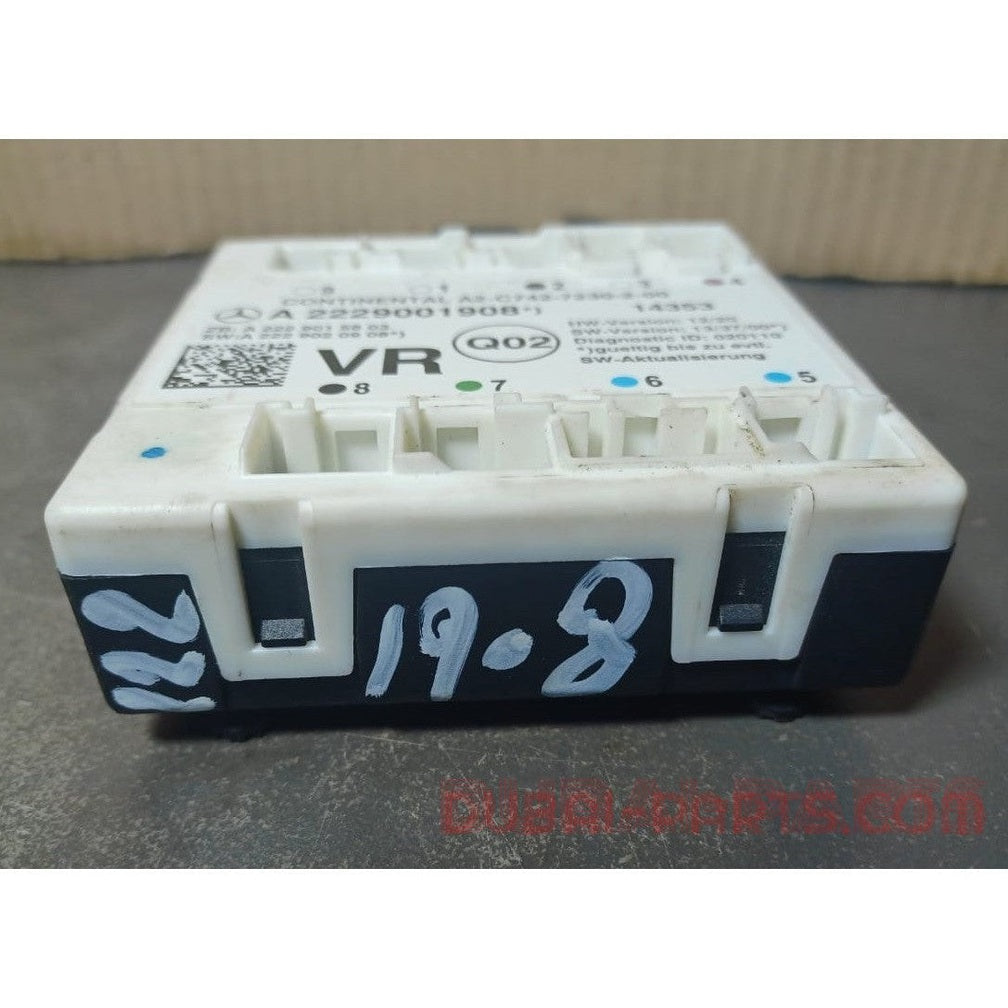 2014-2018 Mercedes-Benz W222 S-Class Front Right Side Door Control Module A222 900 19 08 OEM