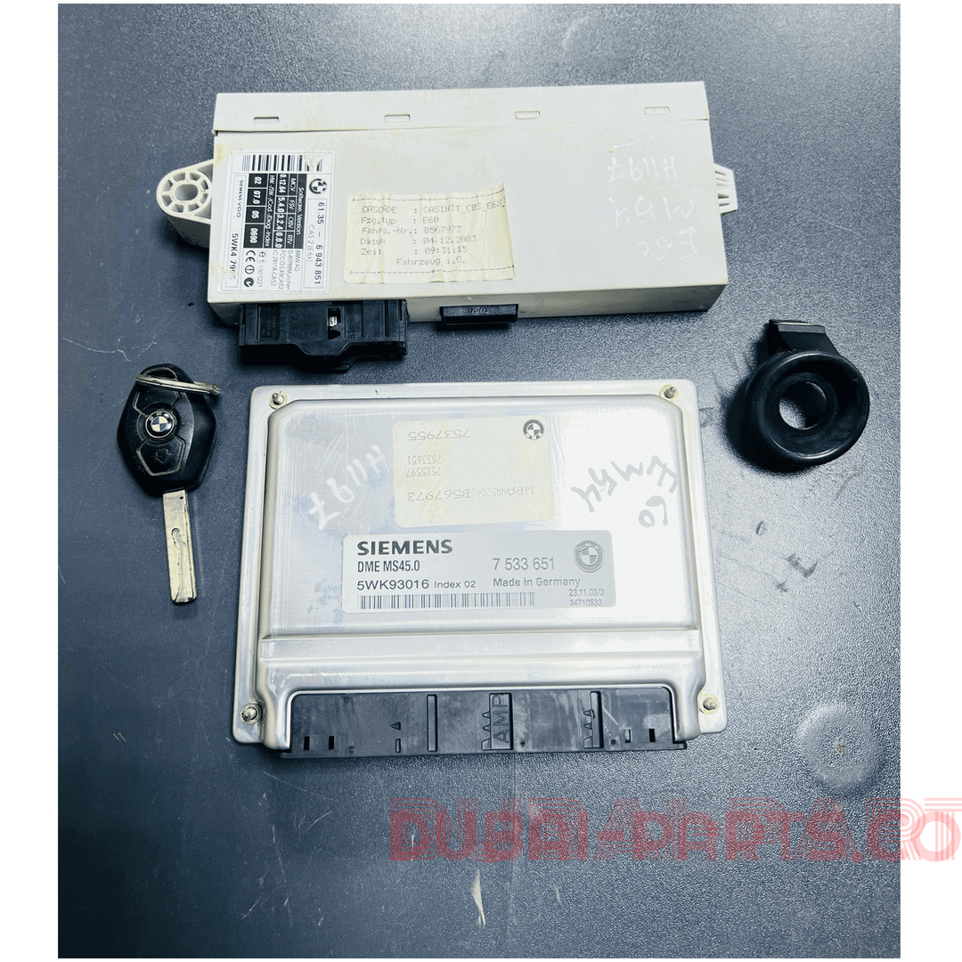 BMW 525i 2003 E60 M54 ENGINE CONTROL ECU UNIT KIT DME MS45.0 7533651