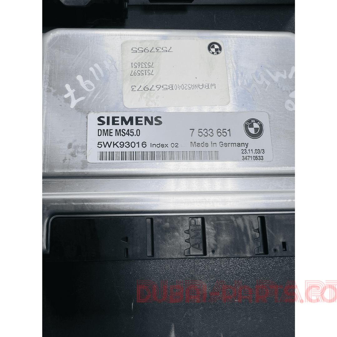BMW 525i 2003 E60 M54 ENGINE CONTROL ECU UNIT KIT DME MS45.0 7533651