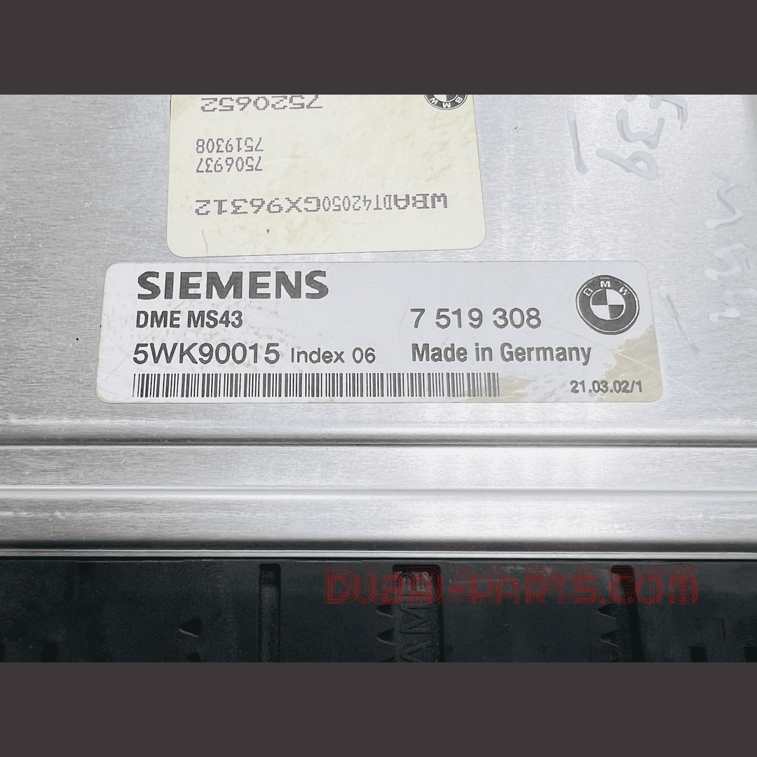 BMW 525i 2002 E39 M54 ENGINE CONTROL ECU UNIT KIT DME MS43 7519308