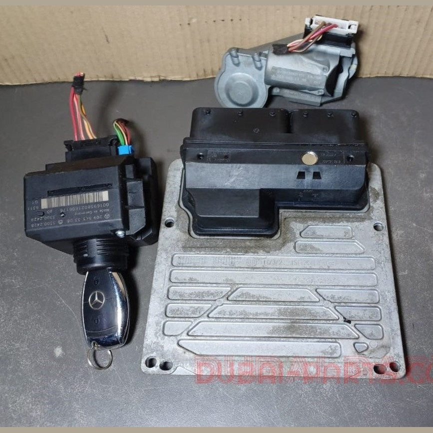 2007-2009 Mercedes-Benz W203 C-Class ECU Engine Control Computer Ignition Key Set A271 010 25 45 OEM
