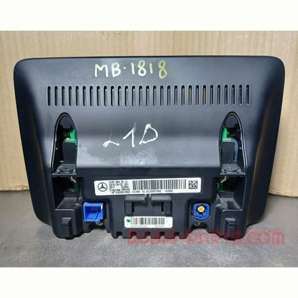 شاشة عرض LCD للملاحة لسيارات مرسيدس بنز W166 GL450 ML350 GLE موديلات 2012-2015، رقم القطعة A166 900 78 14، أصلية.