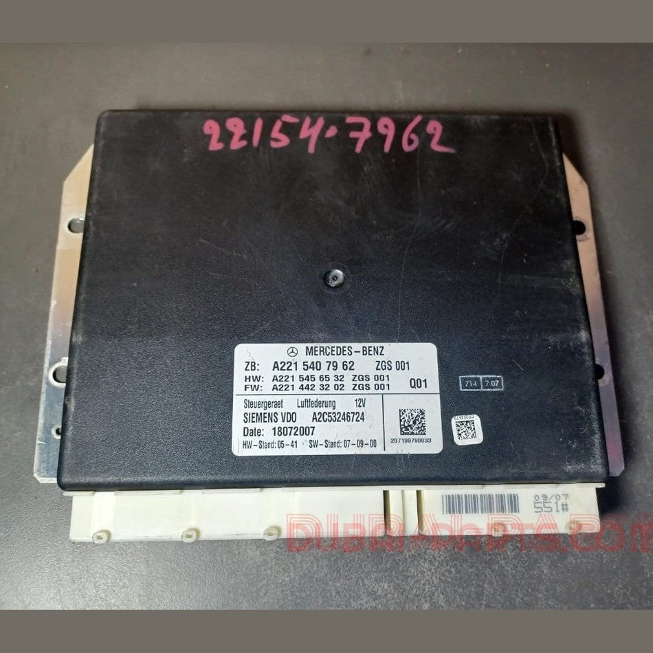 2008-2012 Mercedes-Benz W221 S-Class Airmatic Air Suspension Control Module A221 540 79 62 OEM
