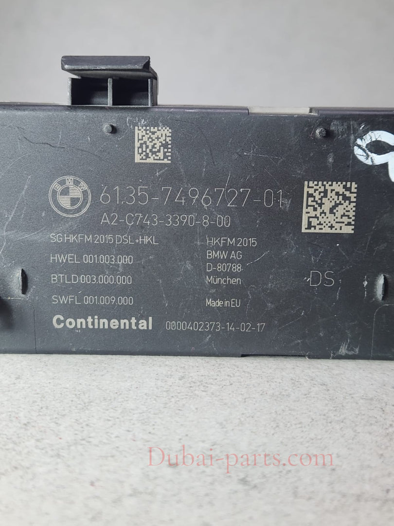 2017 BMW 530i Tailgate Control Unit 7496727 5 Series G30 G31 and 7 Series G11