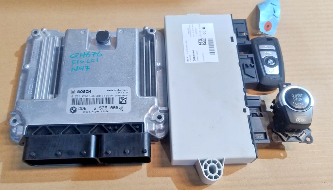 BMW 5 F10 F11 520D ENGINE N47 D20C AUTO ENGINE CONTEOL UNIT KEY LOCK SET 8578995