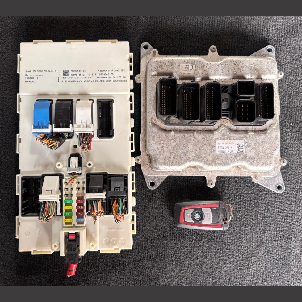 BMW F30 320I N20 ECU DME KIT WITH KEY FEM P/N 8606306