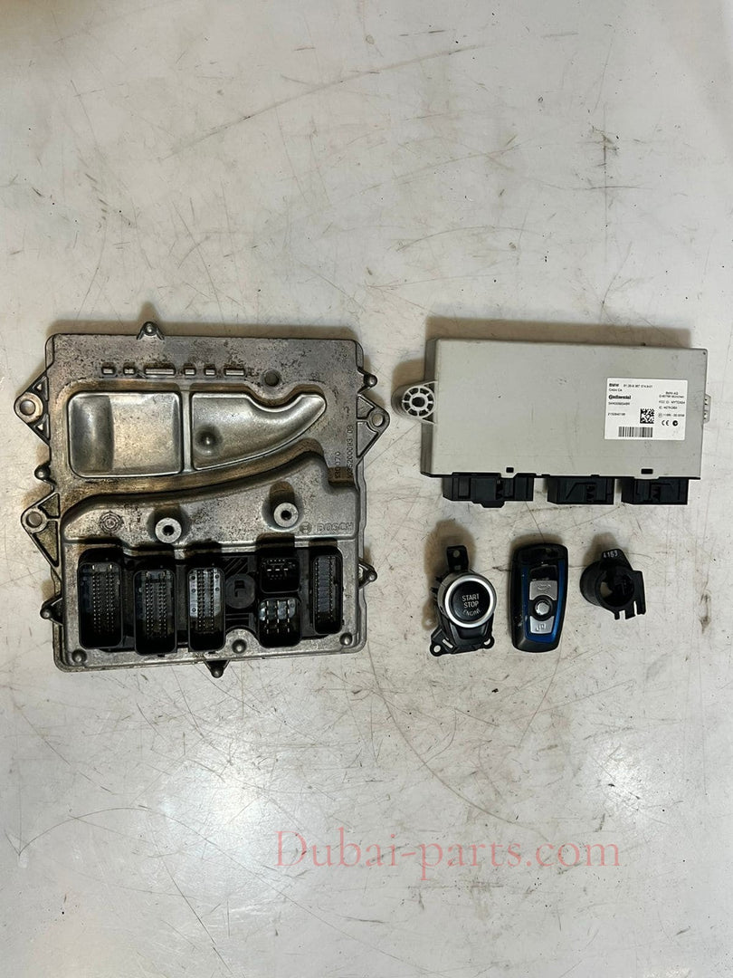 BMW 3' F30 Active Hybrid 5 Engine Control Unit ECU SET DME+CAS4+1KEY 8641450 