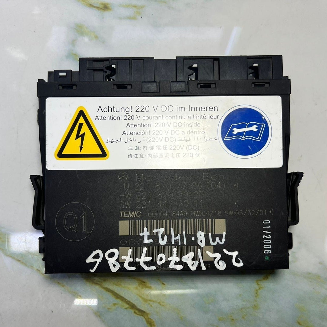 2007-2013 Mercedes-Benz S-Class W221 S550 Seat Control Module A221 8707786 OEM
