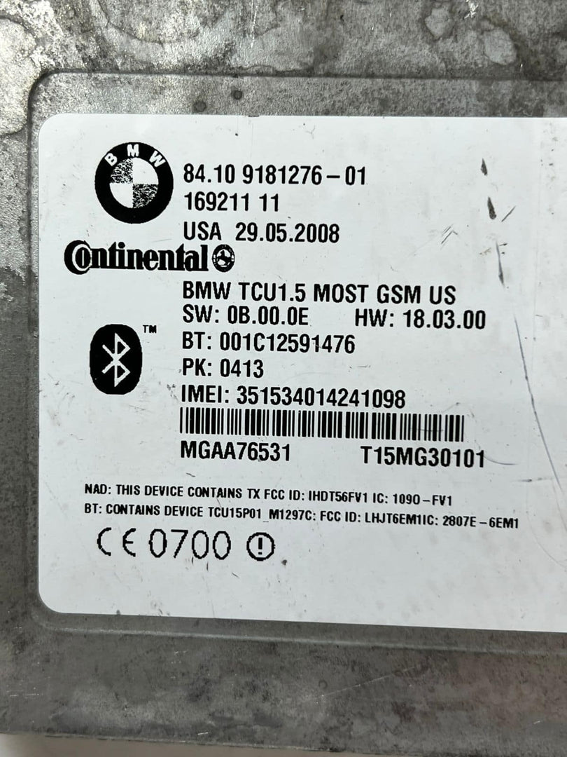 2008-16 BMW 328i E90 E92 E82 E88 Telematics Bluetooth Control Module 9181276 OEM