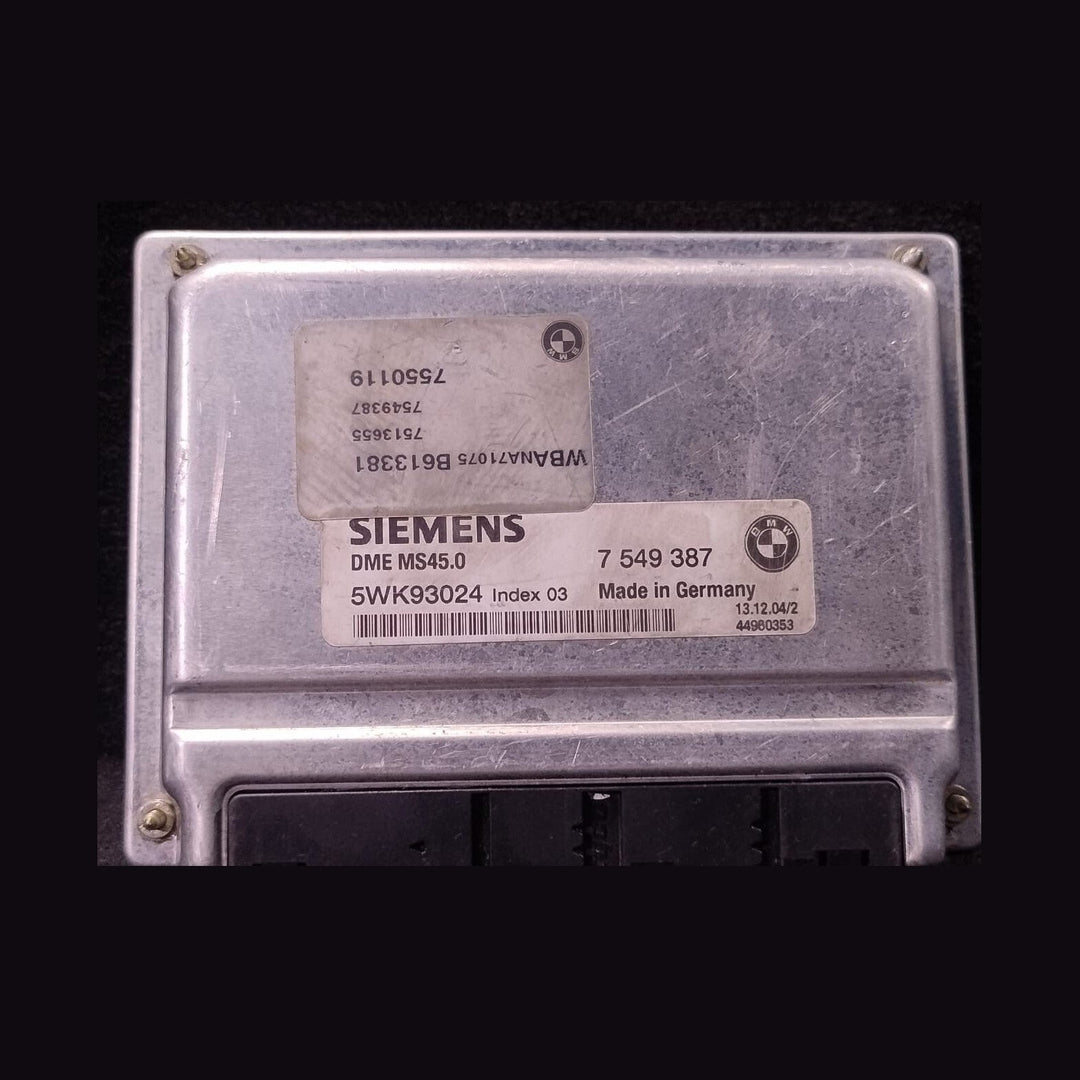 BMW 525i E60  M54 ENGINE CONTROL UNIT ECU MODULE ONLY 5WK93024 MS45.0 - 7549387