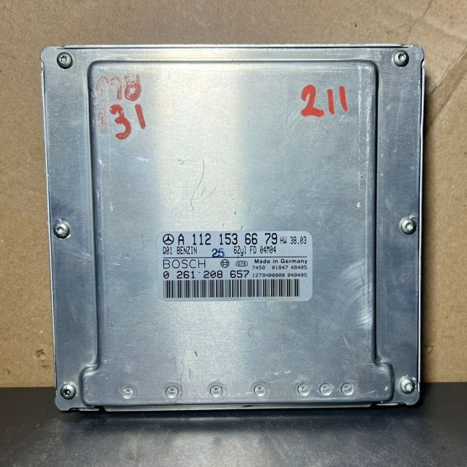 02-09 Mercedes W211 E-Class Engine Control Module Unit ECM ECU A112 1536679 OEM