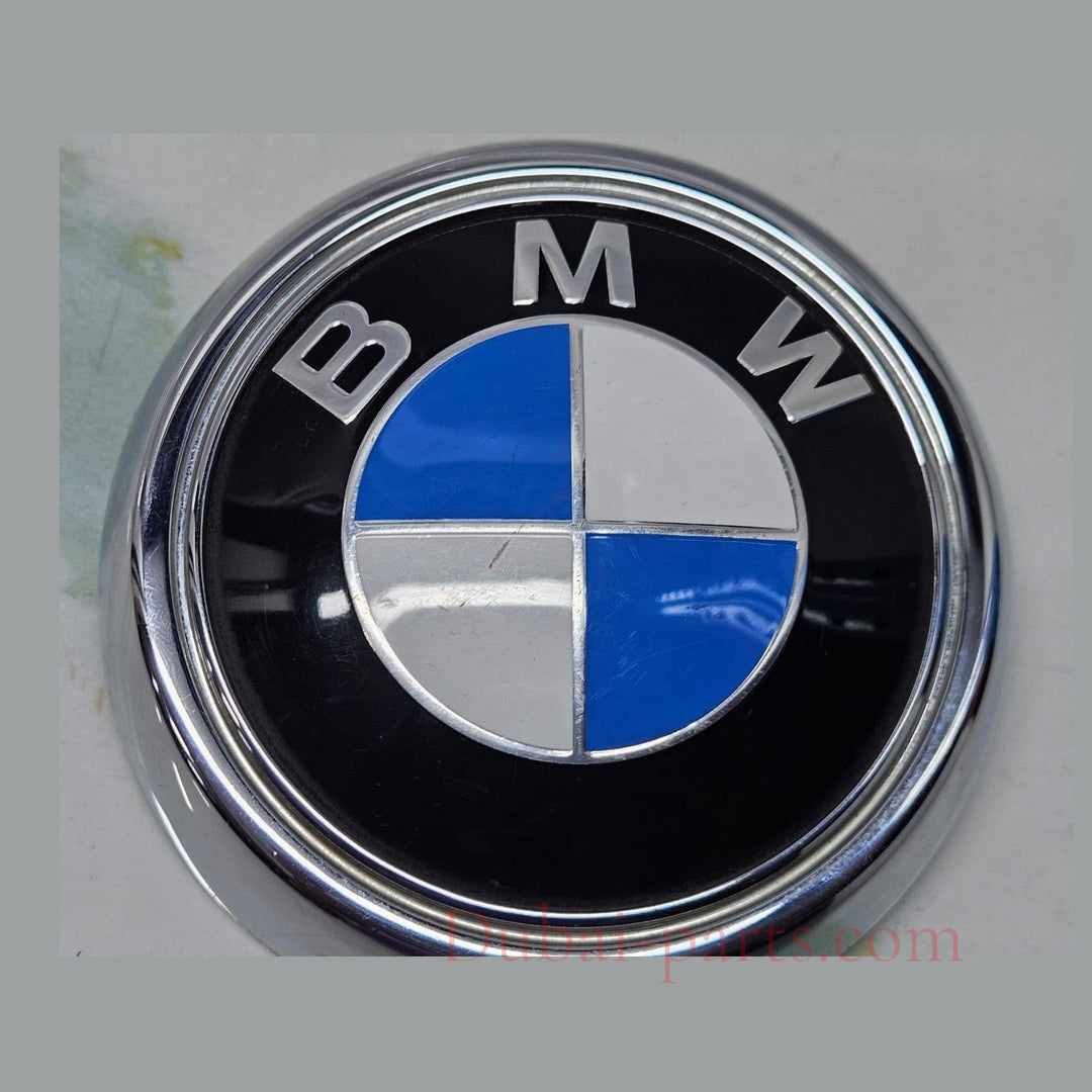 2011-2017 BMW X3 F25 TRUNK TAILGATE TRIM LOGO EMBLEM WITH BASE 7218565 OEM