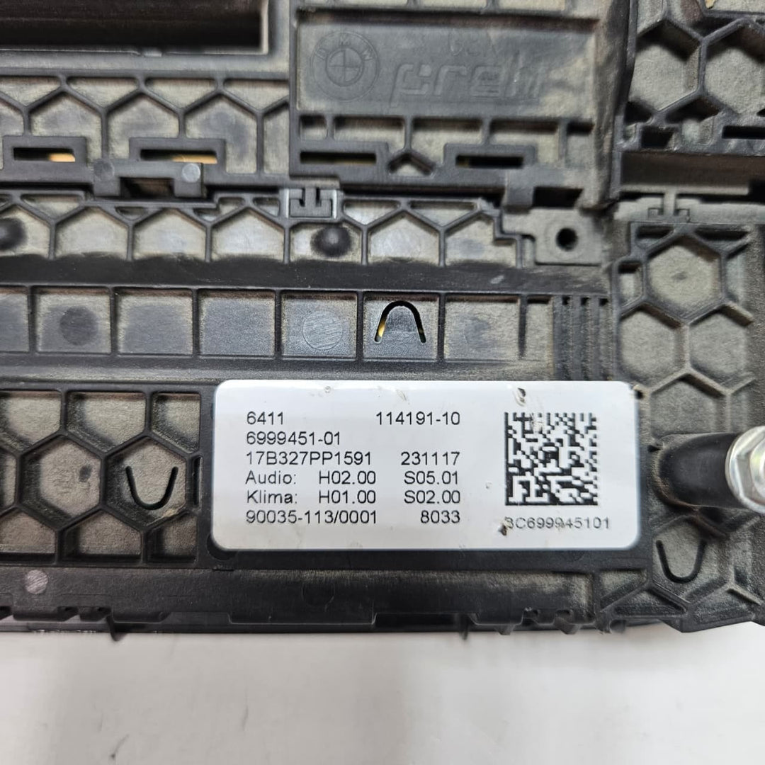 2017 BMW G01 X3 G02 X4 Air Conditioning Panel 6999451