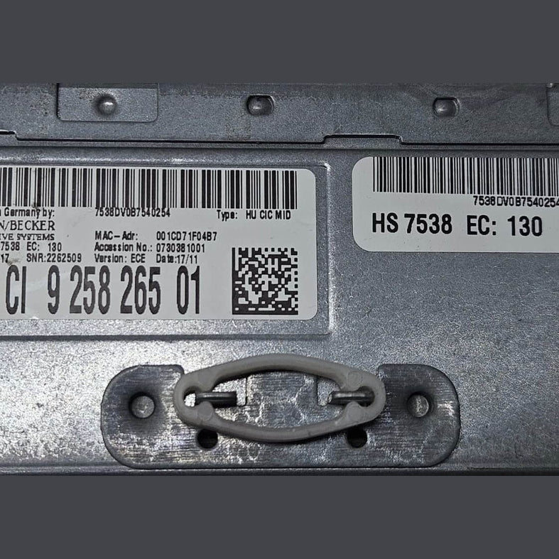 9258265-2011-2012 BMW X3 F25 Car CD Radio Infotainment Audio Head Unit OEM