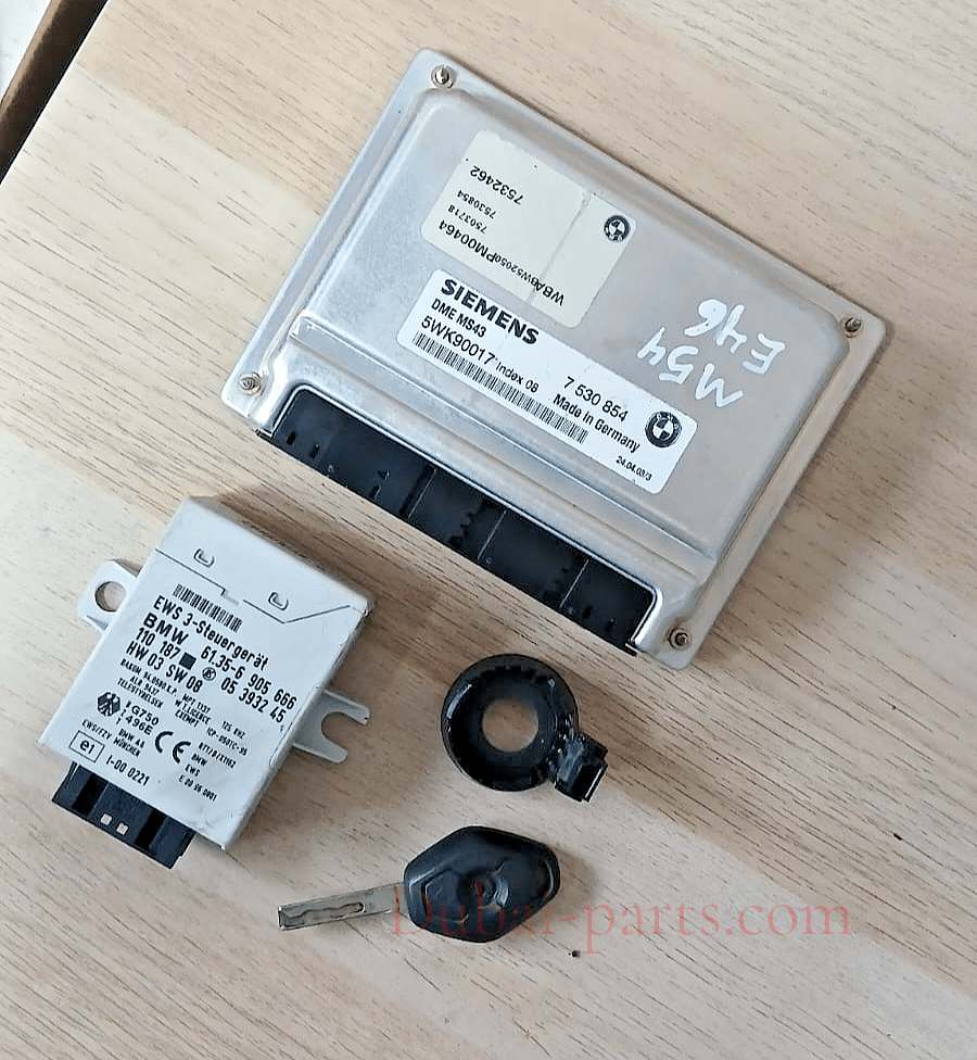 BMW M54 E46 E39 E53 X5 Engine CONTROL MODULE ECU / DME with Key 7530854 OEM