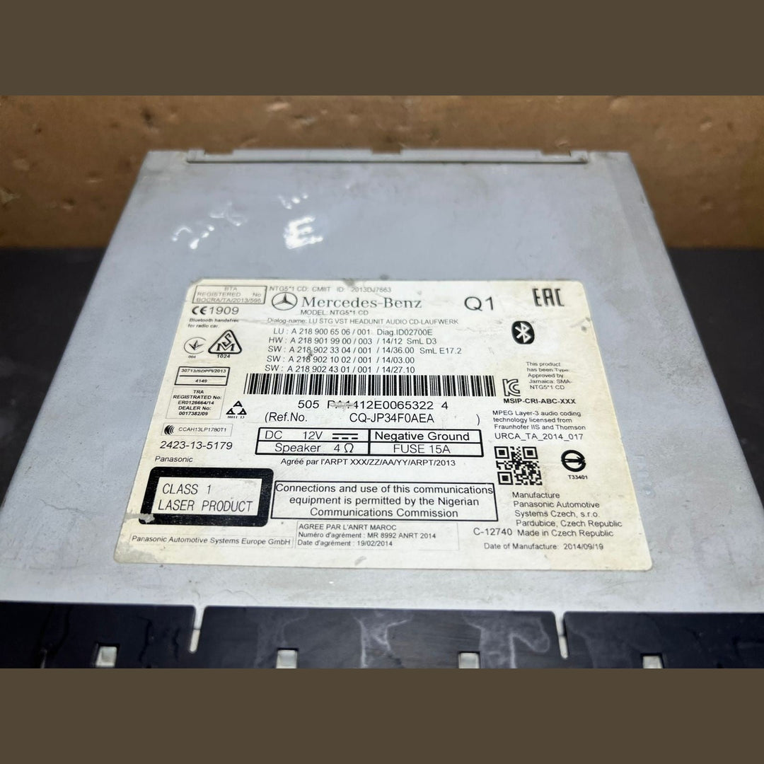 14–16 Mercedes-Benz W218 CLS Radio Audio Head Unit CD Player A218 9006506 OEM