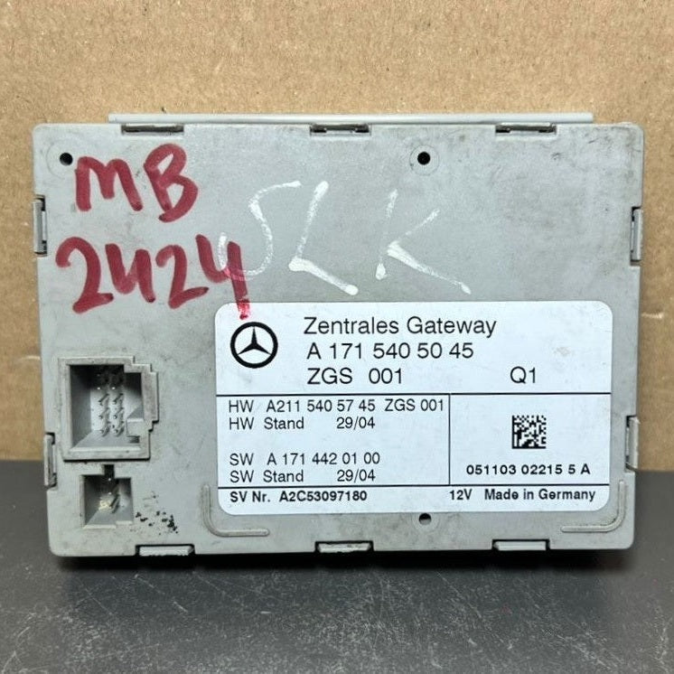 05-11 Mercedes-Benz R171 SLK350 Central Gateway Control Module A171 5405045 OEM