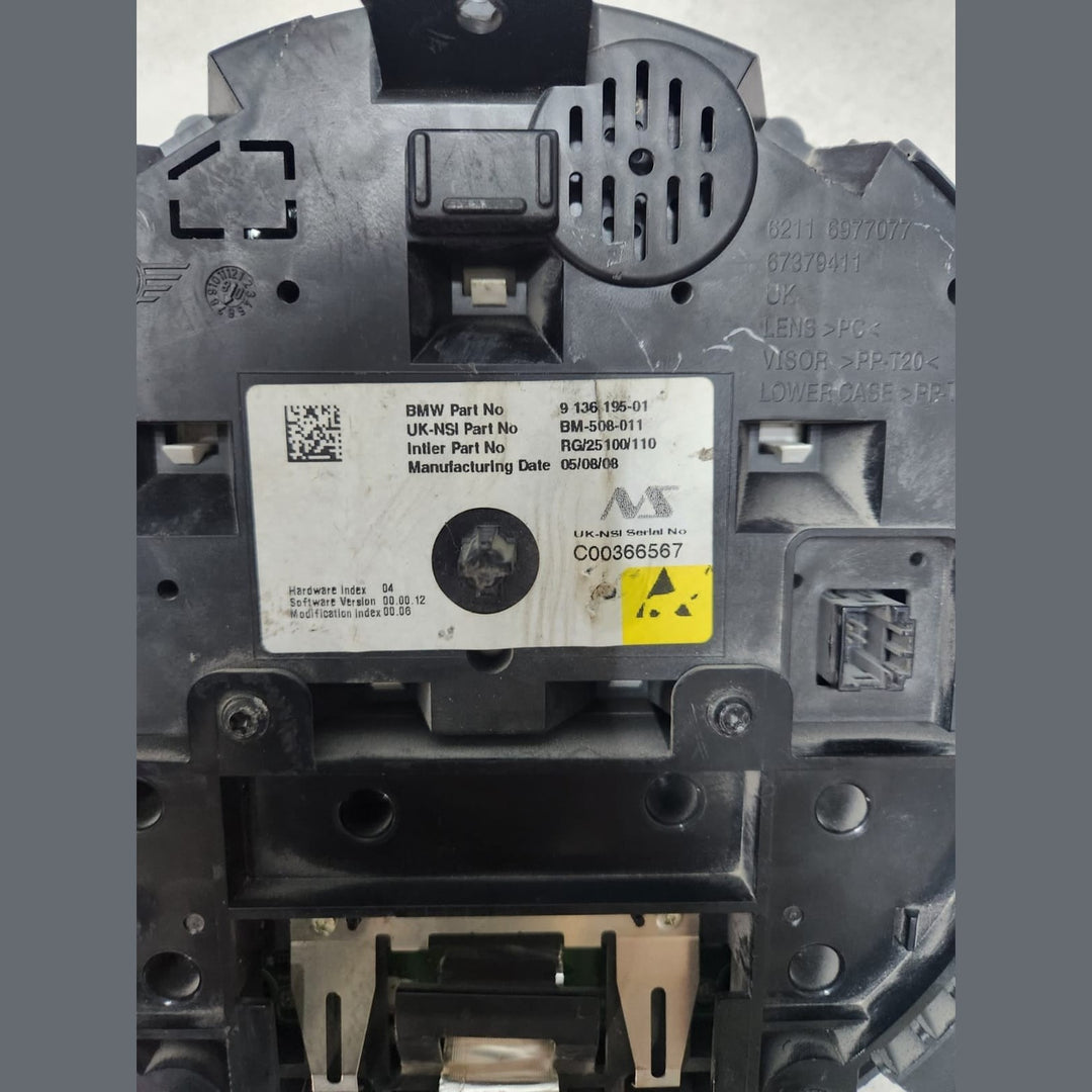 2007-2014 Mini Cooper Instrument Cluster 9136195