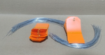 Load image into Gallery viewer, ACRYLIC TAG WITH METAL EYELET – THIN PLASTIC LABEL - IND/CRAFT ID TAG ORANGE