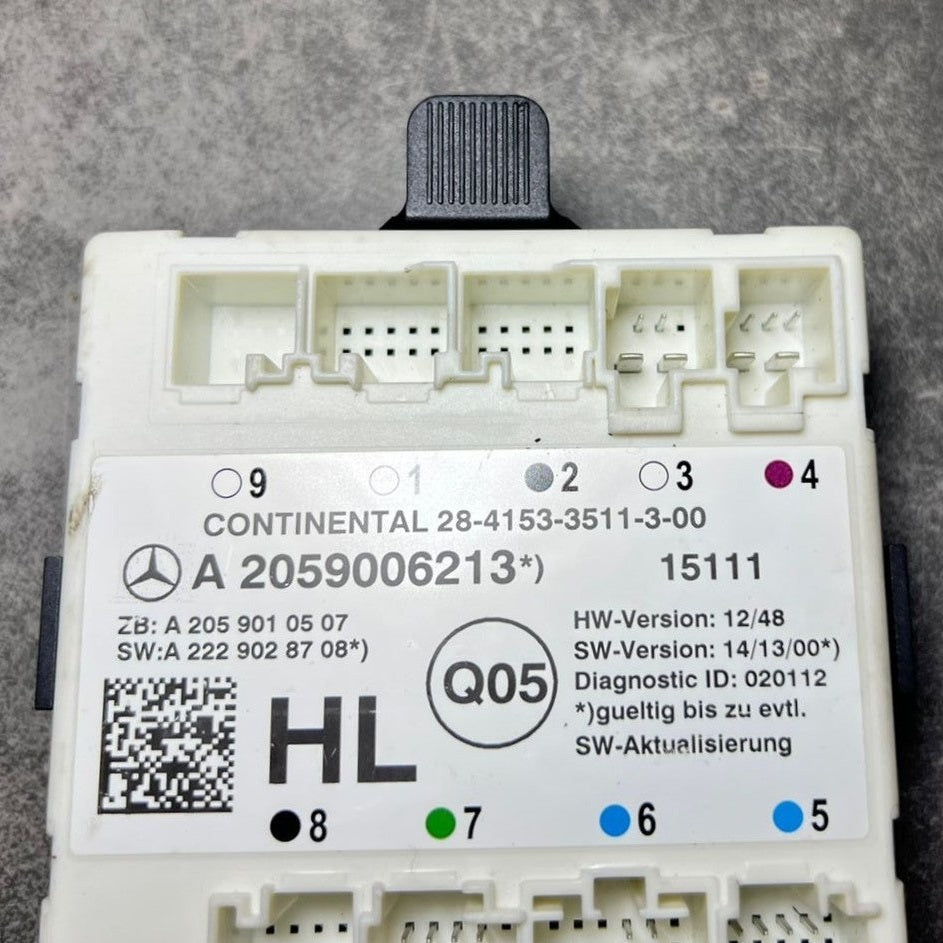 Mercedes-Benz W205 C-Class Rear Left Side Door Control Module A205 9006213 OEM