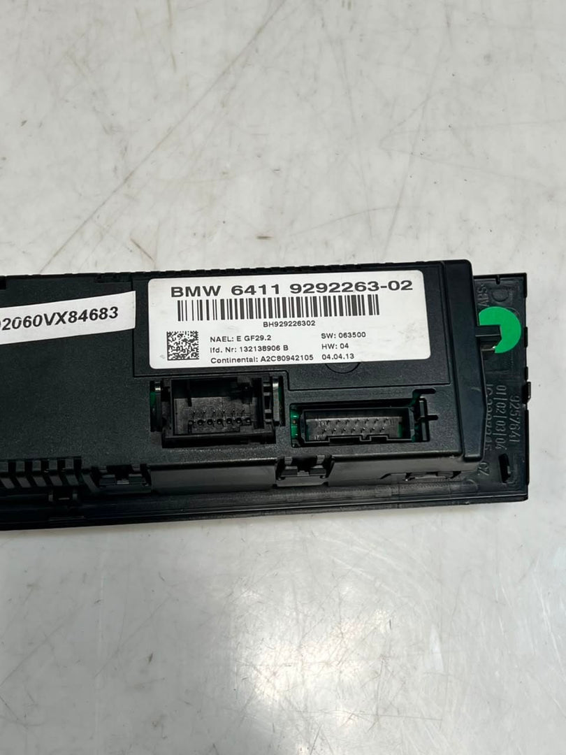 2013-2015 BMW X1 E84 E81 E87 E90 E91 Climate HEATER Control UNIT Panel 9292263